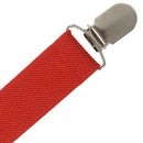 Lady Woman Adjustable Metal Clamp Elastic Suspenders Braces - Red M2M9