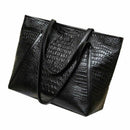New fashion casual glossy alligator totes large capacity ladies simple shop