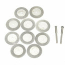 10pcs 30mm Diamond Cut Off Disc Wheel Rotary Tool w/ Arbor D4D6