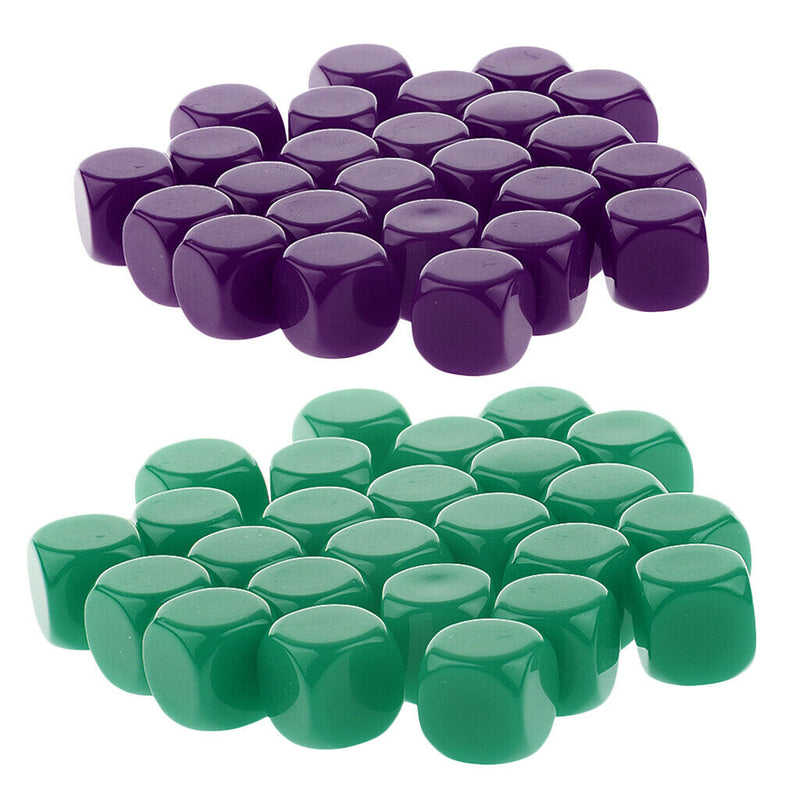 Set Of 50 Standard Size Dice, White Dice, Dice.