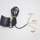 E-Bike Led Light 36V 48V 12W Waterproof Flashlight with Horn and Switch P8X8