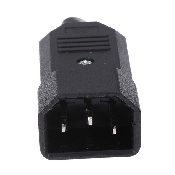3 Pin IEC 320 C14 Male Plug Rewirable Power Connector Socket AC Panel Soc JR