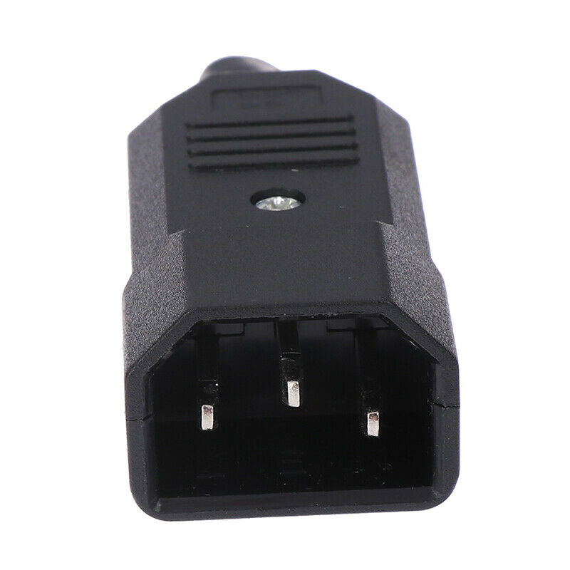 3 Pin IEC 320 C14 Male Plug Rewirable Power Connector Socket AC Panel Soc JR