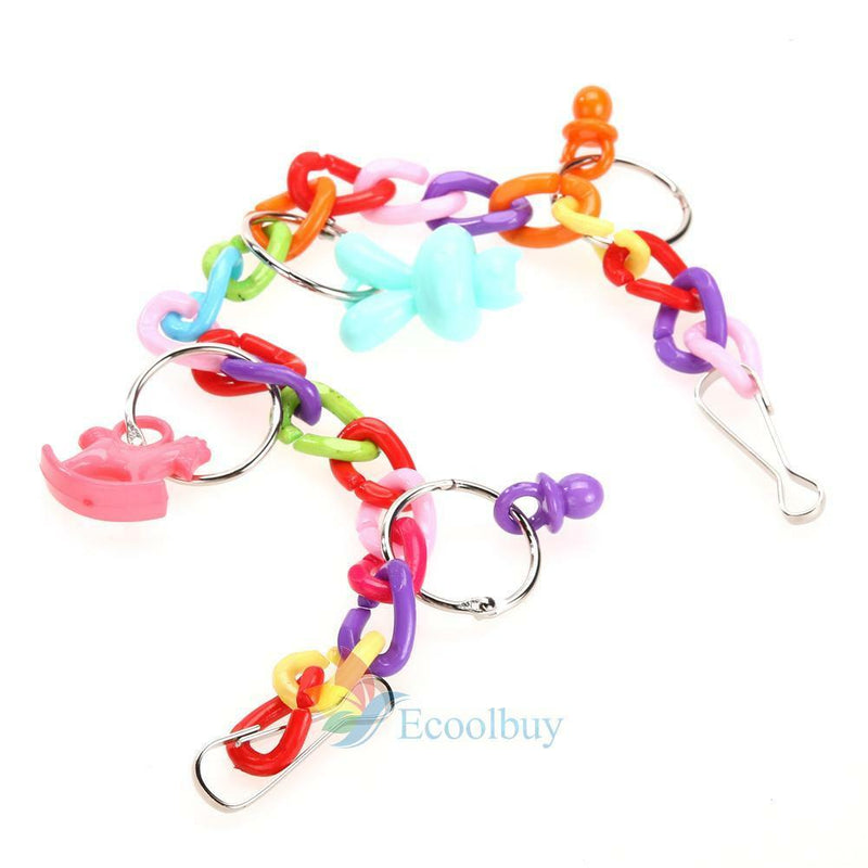 Colorful Parrot Parakeet Bird Cage Hammock Swing Hanging Playing Toys New A