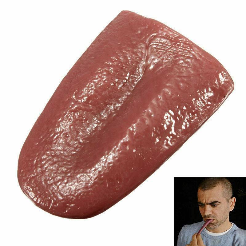 Funny Realistic Tongue Gross Prank Magic Tricks Magician Prop Halloween Horrible