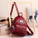 Simple Casual Backpack Soft Leather Anti-Theft Travel Simple Casual Soft Le