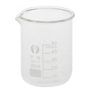 2 Pcs 10ml 50mL Glass Graduated Low Form Beaker, 2ml 10mL Graduation Interval