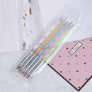 5pcs 2way marbleizing dotting manicure tools painting dot pen nail art paint BMO