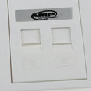 RJ45 RJ11 Face Plate Wall Socket Ethernet Single Gang 2 Ports with Keystones