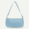 Fashion Alligator PU Handbags Women Solid Underarm Shoulder Bags (Blue)