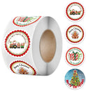 500Pcs/lot Merry Christmas Stickers Roll 4 Styles Card Label Sealing StickeSEAU