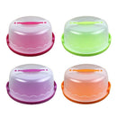 Round Cake Carrier Handheld Plastic Pastry Storage Holder Dessert Container Q1V6