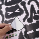 10Pcs/Set DIY Black Cat Wall Switch Stickers Wall Decals