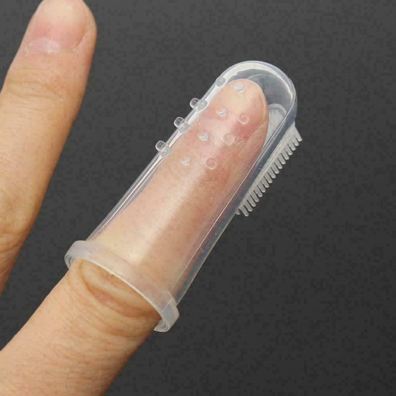 2*Dog Cat Finger Toothbrush,Dental Hygiene Finger Brushes Large-Dog Small M F4V3