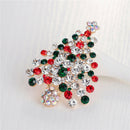Fashion Unisex Crystal Rhinestone Brooch Christmas Tree Gift Brooch PinBX