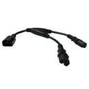 0.8FT IEC320 C14 Male to Socket Y Splitter Computer AC Power Adapter Cable