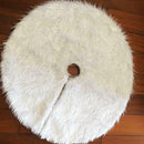 Home Outdoor Christmas Decoration White Plush Christmas Tree Skirt