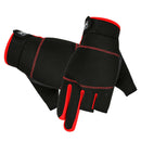1 Pair Warm Fishing Gloves 3 Cut Fingers Cycling Hunting Glove Mitten Black.