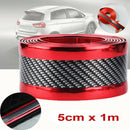 1M*5cm PVC Carbon Fiber Style Car Door Sill Scuff Pedal Protector Anti-scratch