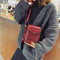 Rivet Stone Pattern Handbags Women Messenger Leather Shoulder Bag (Red)