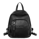 Chic Women Girl PU Leather Mini Preppy Black Backpack Casual School Shoulder Bag