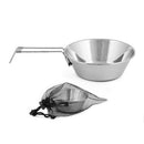 Portable Outdoor Folding Bowls Stainless Steel Plate Camping Cookware Food  K9G8