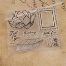 Leaf Lotus Silicone Clear Stamp Transparent Rubber Stamps Diy Scrapbook B ME