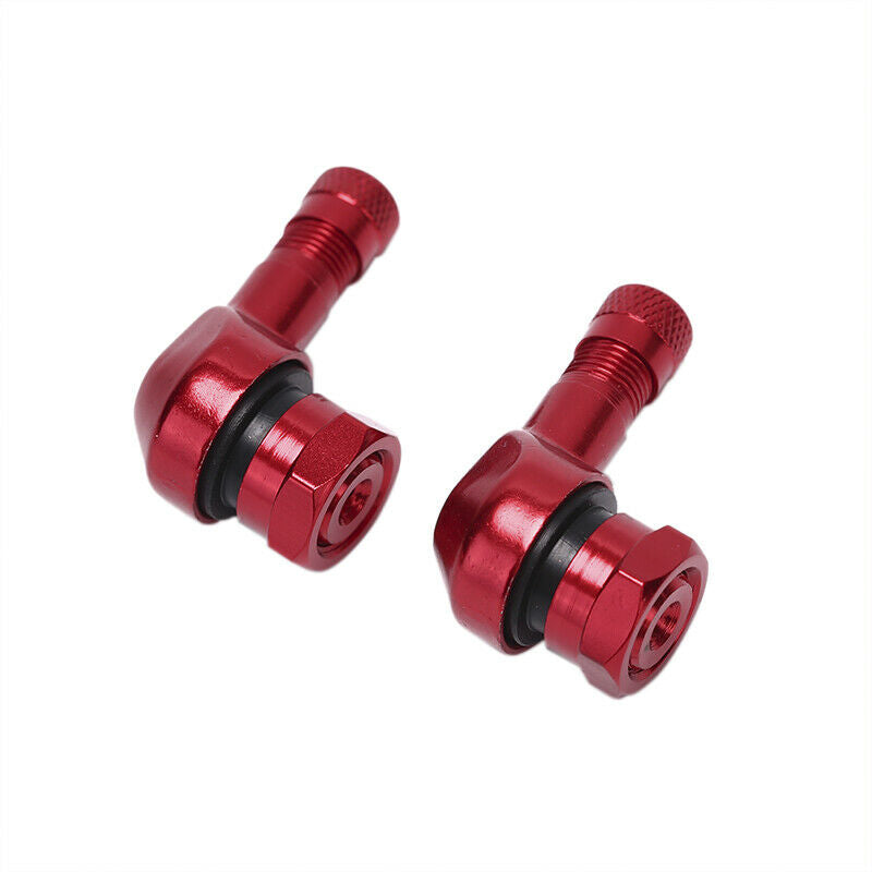 2x CNC Motorcycle 90 Degree Angle Wheel Tire Tubeless Valve Stem Aluminum OZ