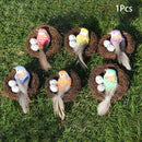 Bird Nest Set Easter Simulation Rattan Big Round Garden Props Window Display