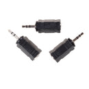 3pcs Black 2.5mm Male to 3.5mm Female Audio Stereo headphones  Adapter Plug JR