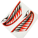 2x Shark Teeth Mouth Decals Funny Stickers for Kayak Boat Canoe Dinghy Decor