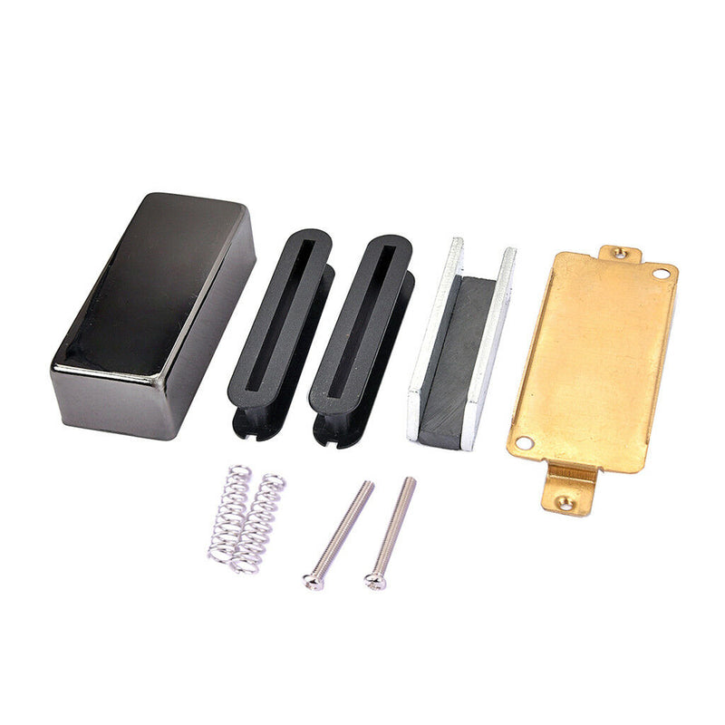 1 Set Humbucker Pickup Kits Brass Pickup Cover+Baseplate+Bar Magnet+Screws