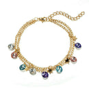 New Summer Stylish Rhinestones Five-Pointed Star Ankle Multi-Layer Beach Anklet-