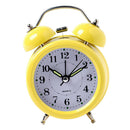 Twin Bell Silent Non Ticking Sweep Sec Hand Desk Quartz Alarm Clock Yellow