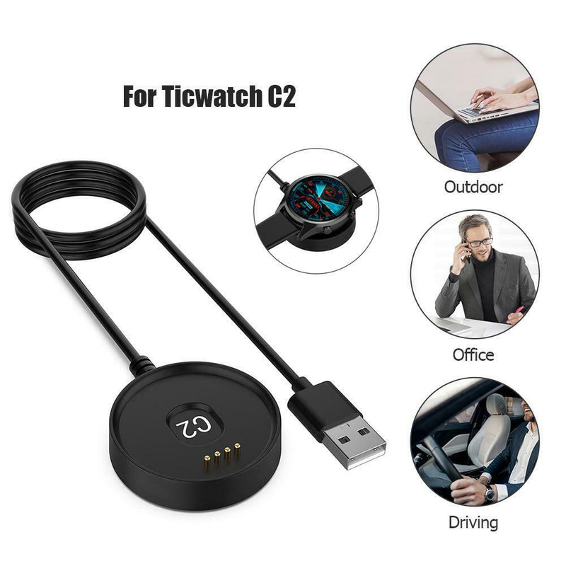 Charging Dock Magnet Adsorption Charger Data Cable for Ticwatch C2 Smart Watch