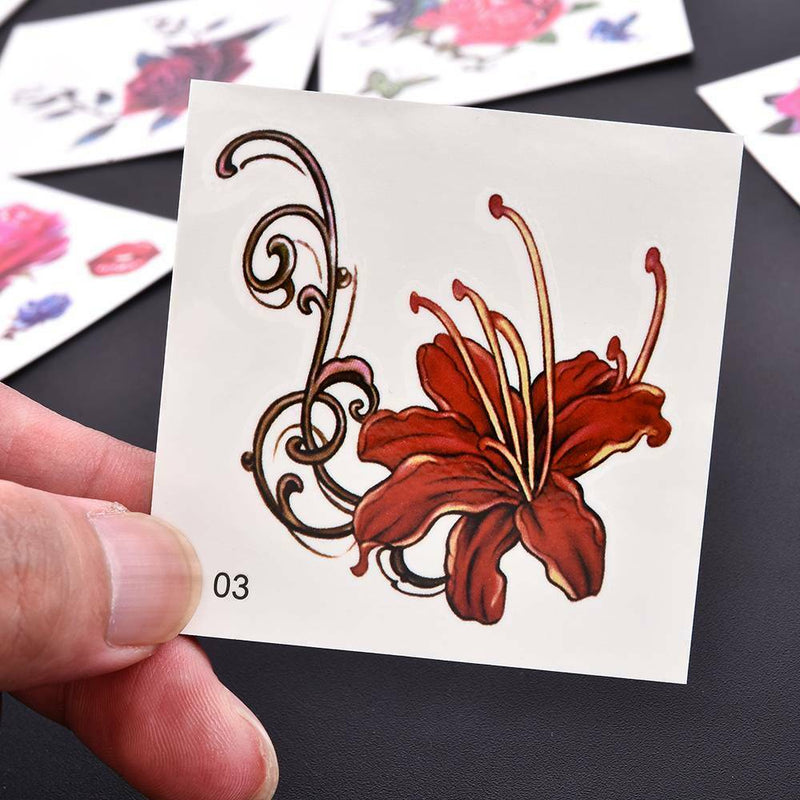 66 PACK Flower Butterfly Temporary Tattoo Arm Leg Body Art Waterproof Stickers