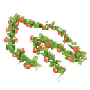 2x Silk Flower Vine Artificial Rose Garland Lotus Wall Hanging Floral Orange