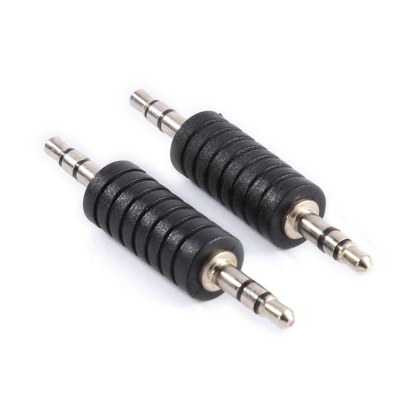 2pcs 3.5mm Stereo Male to Male Jack Audio Plug Connector Coupler Adapter
