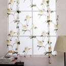 Flower Roman Curtain Window Sheer Balloon Curtain Cafe Kitchen Bedroom
