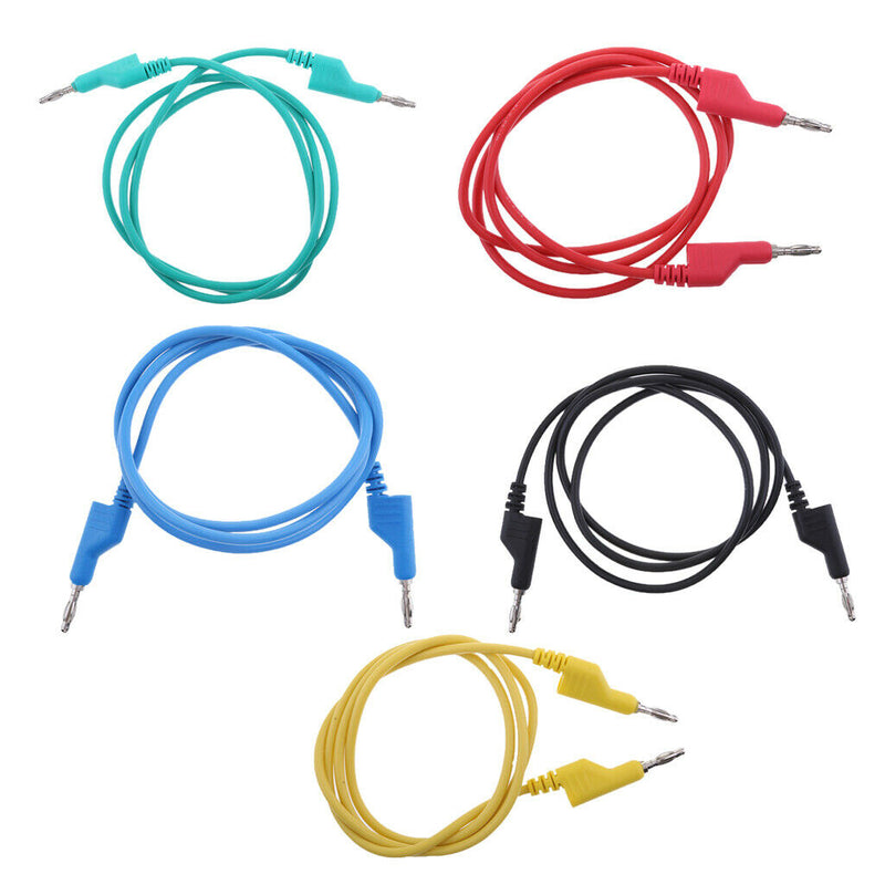 4Piece 1M 4mm Banana to Banana Plug Soft Silicone Test Cable Lead for Multimeter