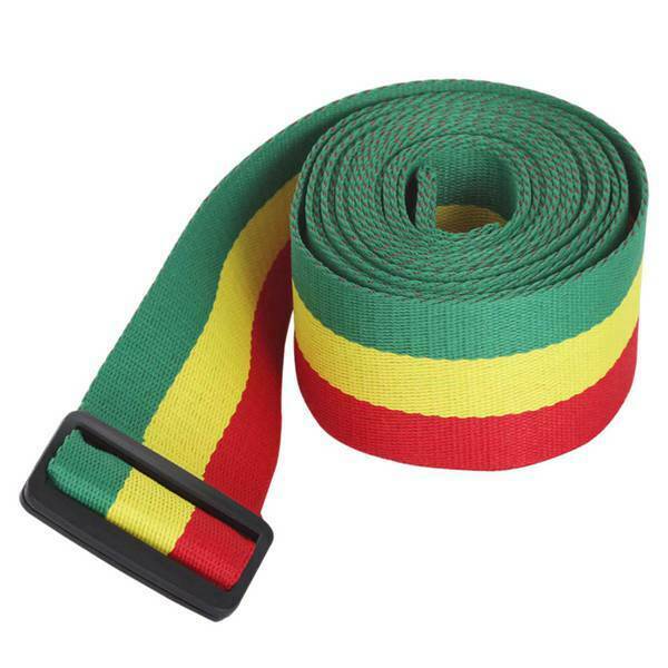 Adjustable Pure Cotton Rainbow African Drum Strap 5Cm Width 3.2M Length Dje
