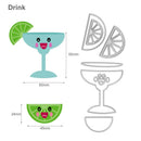 1set Drinks Metal Cutting Dies Stencils DIY Scrapbooking Embossing Decor(A)