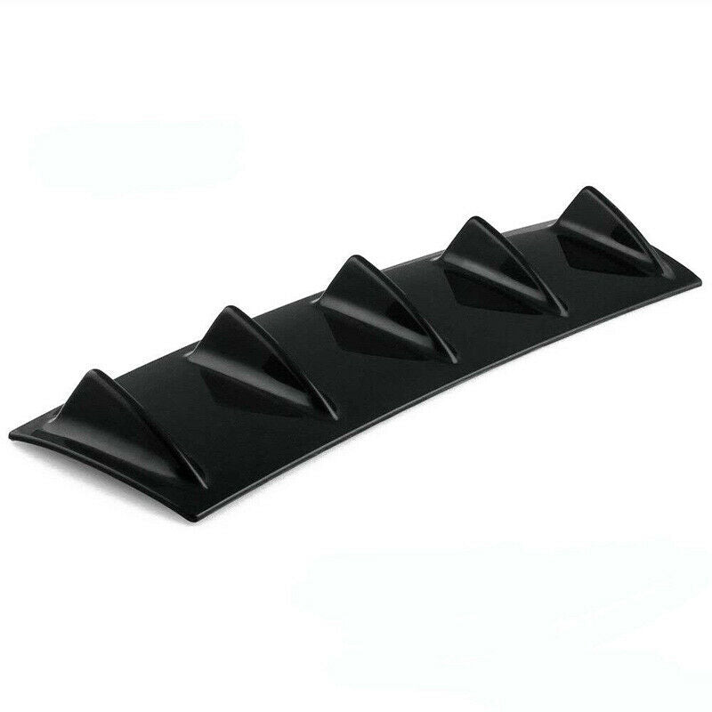 Shark Fin 5 Wing Lip Diffuser 23"x 6" Rear Bumper Chassis Black ABS Univer FT