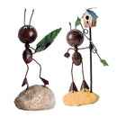 2pcs Metal Sculpture Retro Iron Ant Decoration Unique Metal Art Decoration