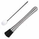 Bar Tool Set with Utensils Stainless Steel Cocktail Muddler and Mixing Spoo