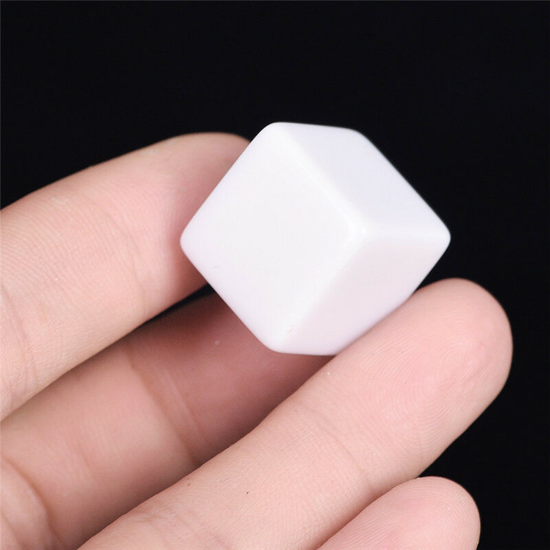 10pcs16mm blank white can write dice counting cubes square gaming dice M&O
