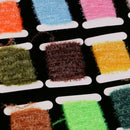 15 Cards 5m/card Fly Fishing Tinsel Chenille Crystal Flash Line Nymph Streamers