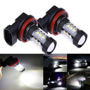 2PCS 16LED H8 H11 80W Car Fog Light Tail Driving Head Light Lamp Bulb LJ JC.
