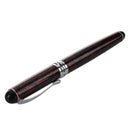 jinhao X750 Deep Red Pen Medium Fine Nib Ink Fountain Pen Office Business T8I7