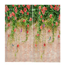 Curtains eyelet ring top readymade Curtains 2 panel window drape
